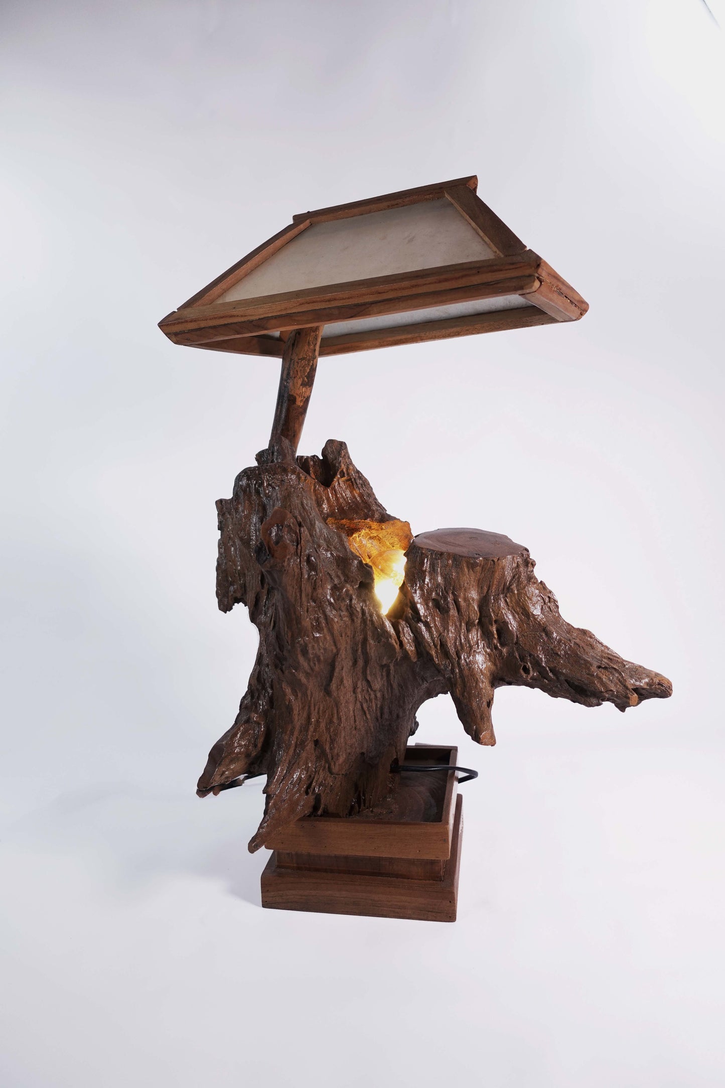 Table Lamp Wood Umbrella