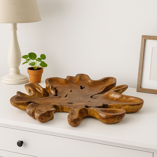 Teak Root Tray – Sculptural Organic Form
