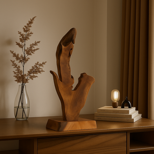 Eternal Rise – Handcrafted Teak Art