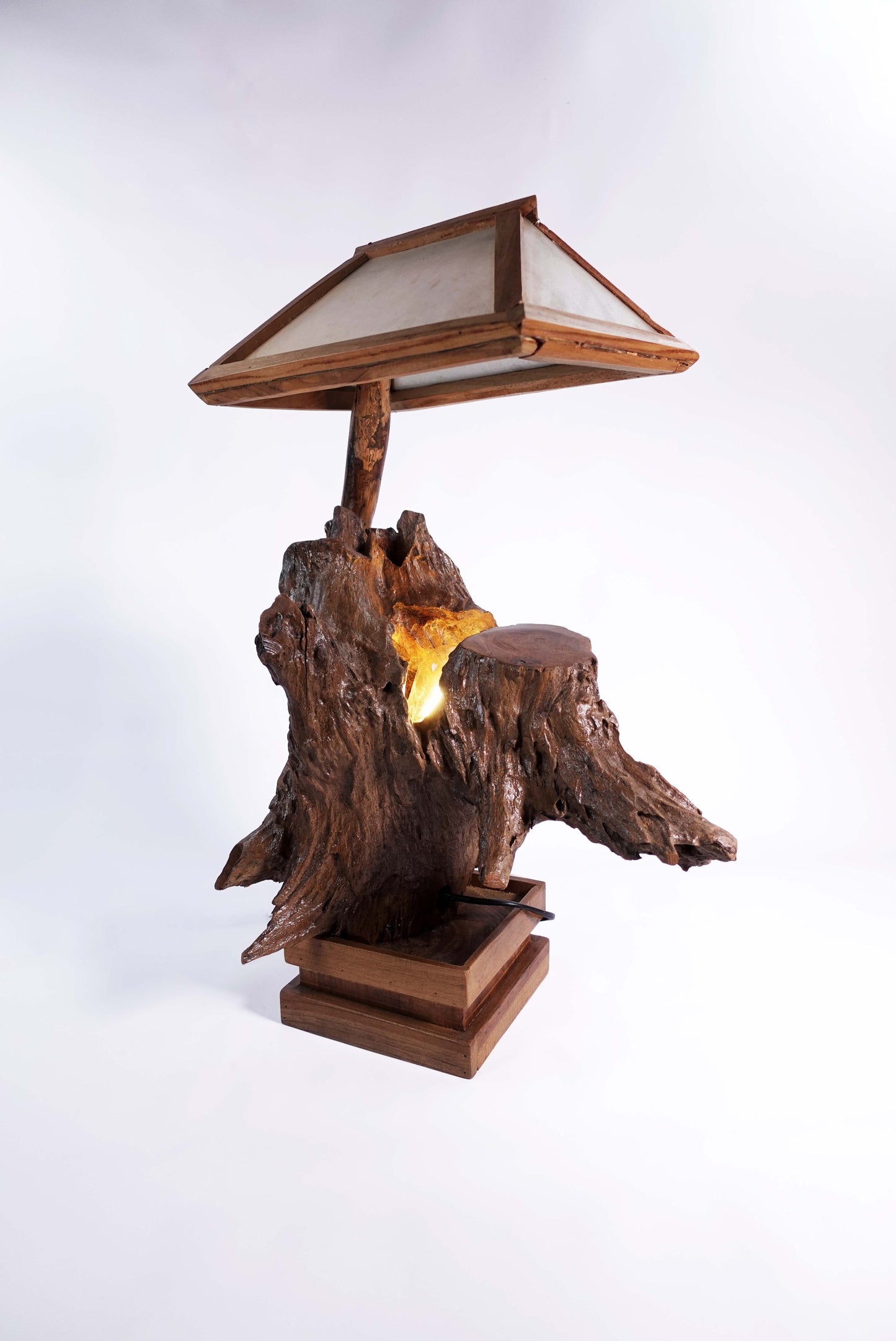 Table Lamp Wood Umbrella