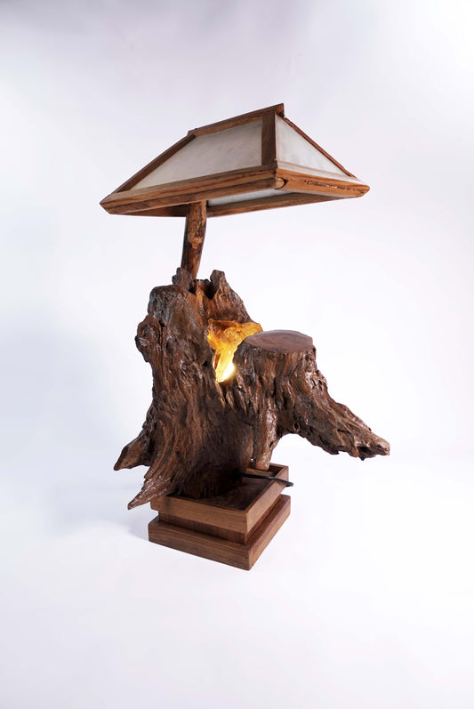 Table Lamp Wood Umbrella