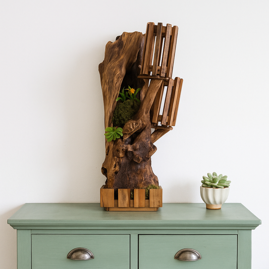 Windmill Grove – Teak Decorative Sculpture