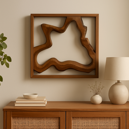 Framed Teak Form – Natural Line Collection