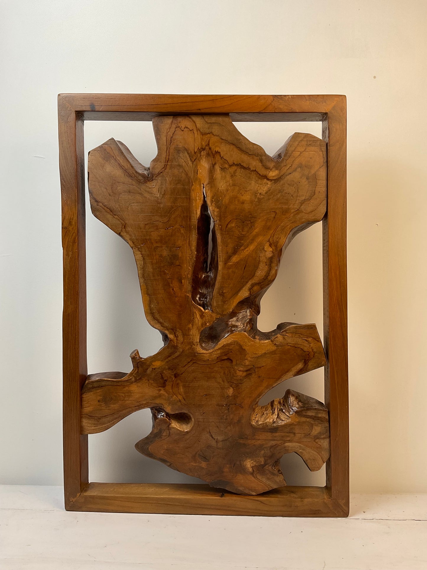 Framed Teak Wall Art – One of a Kind
