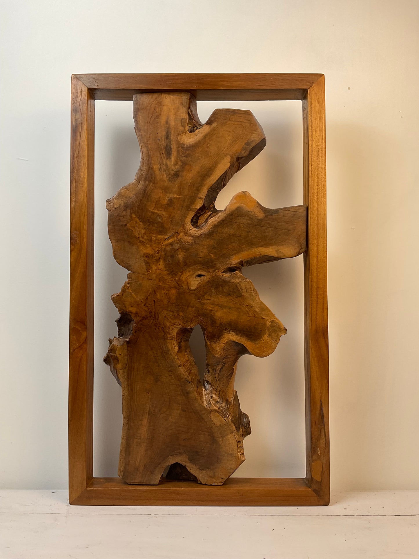 Framed Teak Wall Art – One of a Kind