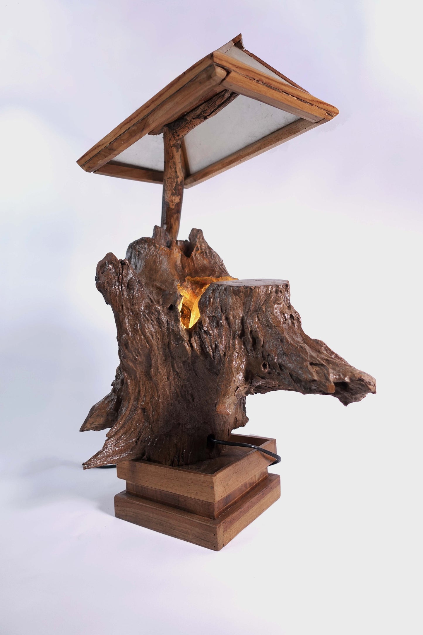 Table Lamp Wood Umbrella