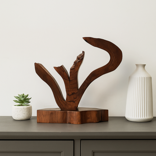 Rising Branches – Teak Abstract Sculpture