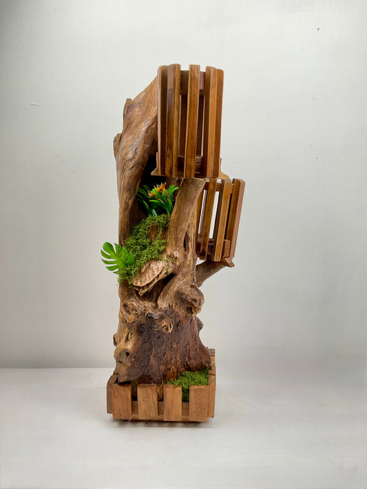 Windmill Grove – Teak Decorative Sculpture