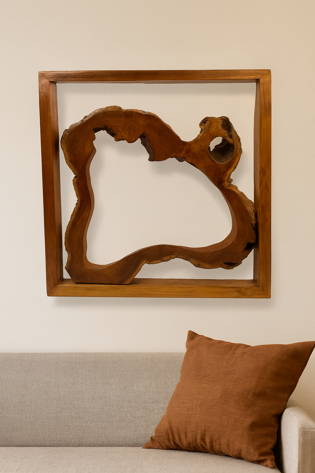 Framed Teak Form – Natural Line Collection