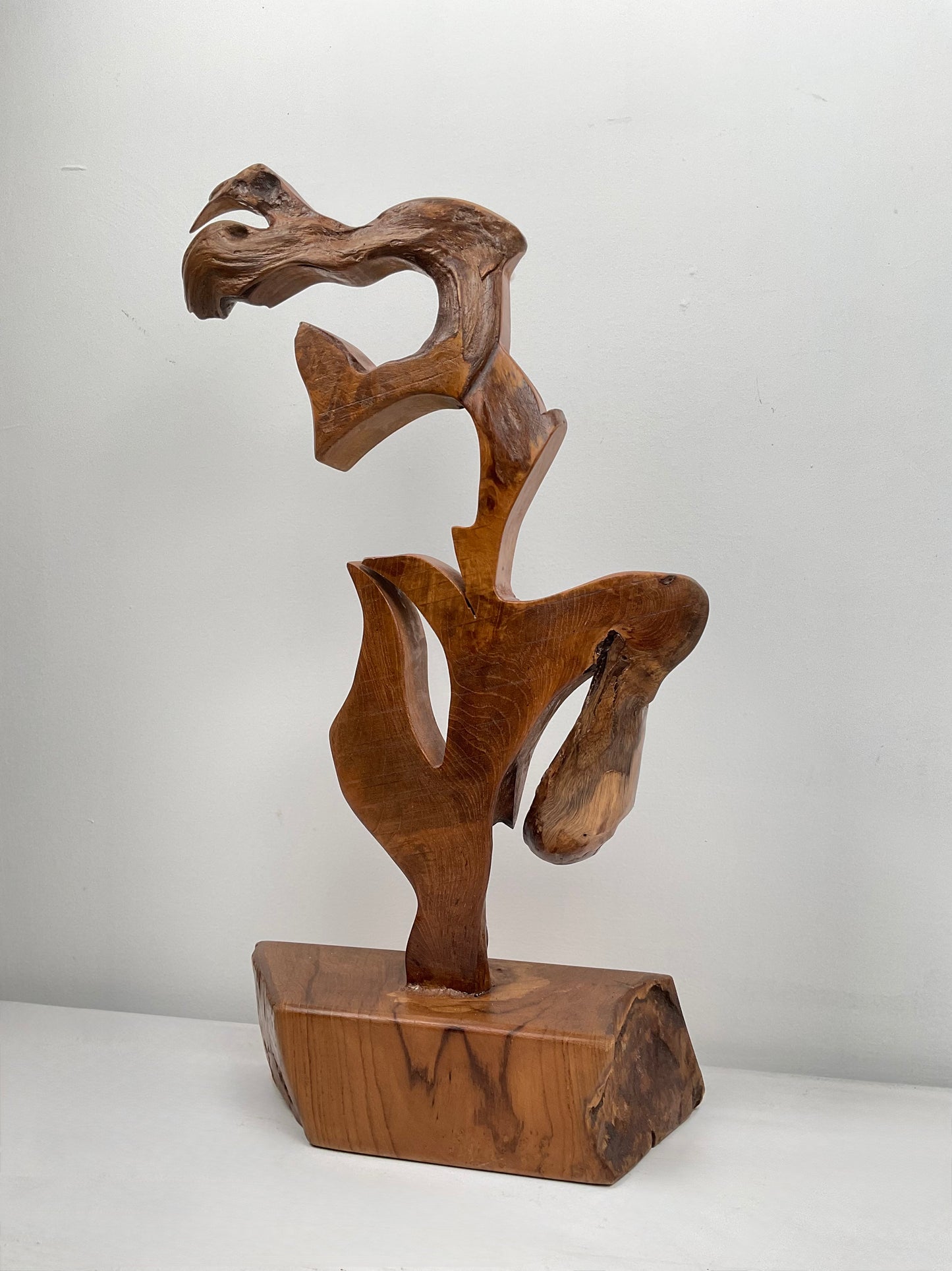 Dancing Flame – Teak Abstract Sculpture