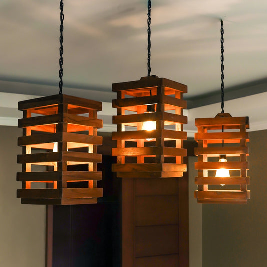 Wood hanging lamp