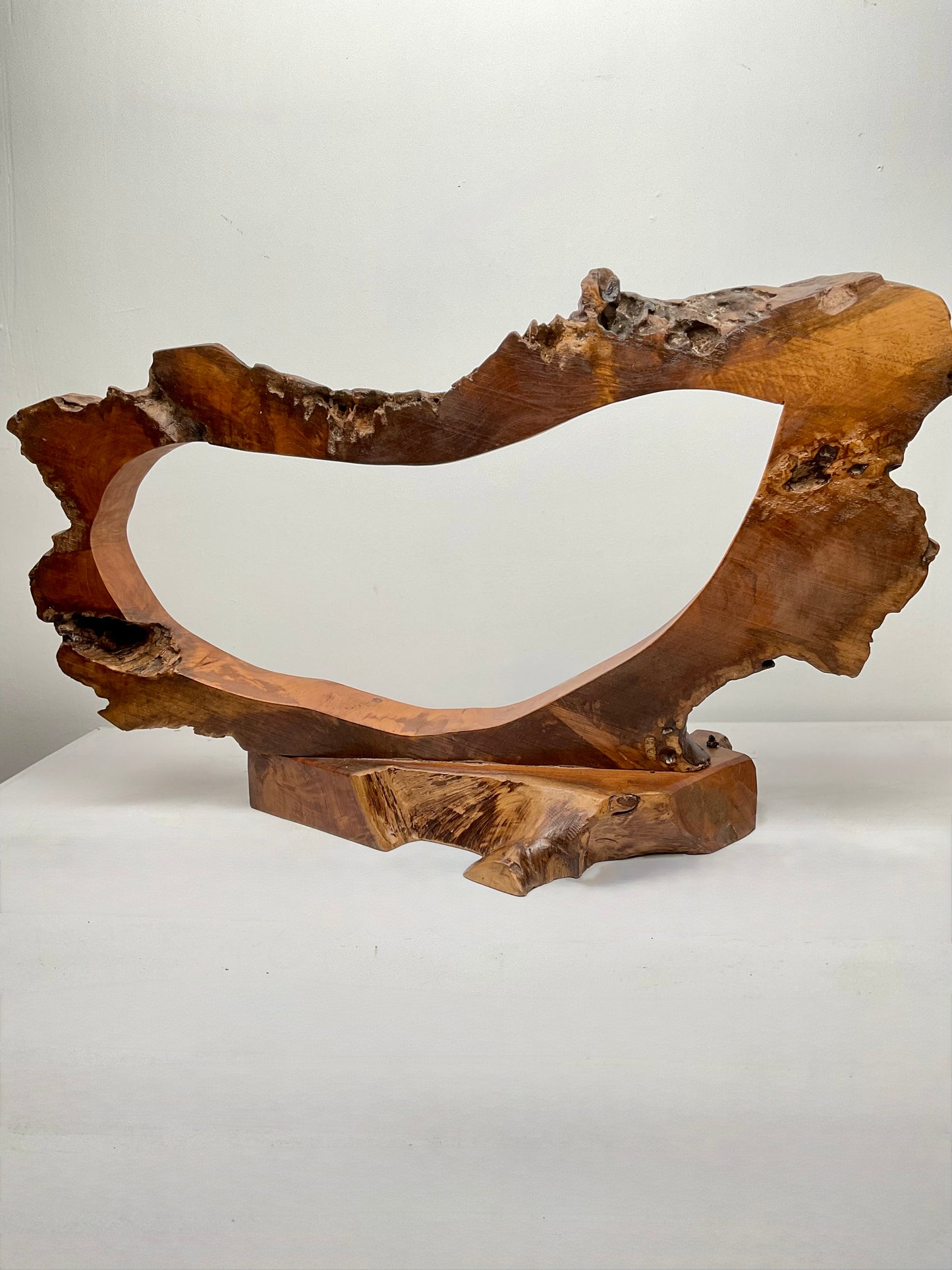 Ocean’s Frame – Teak Abstract Sculpture
