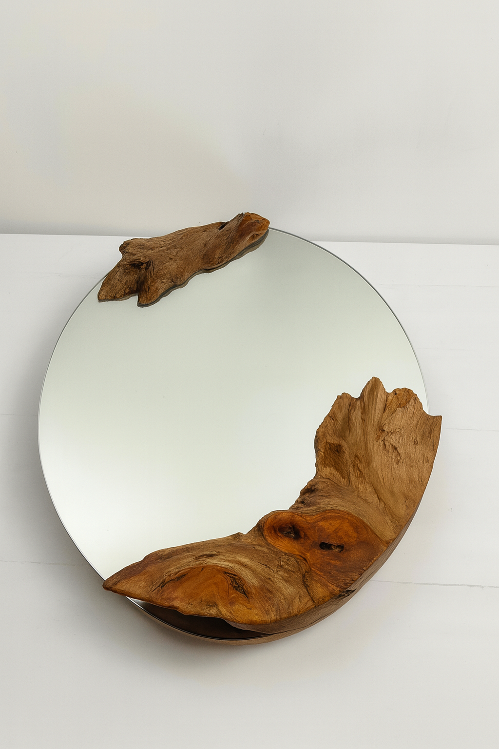 Twin Shores – Oval Teak Accent Mirror