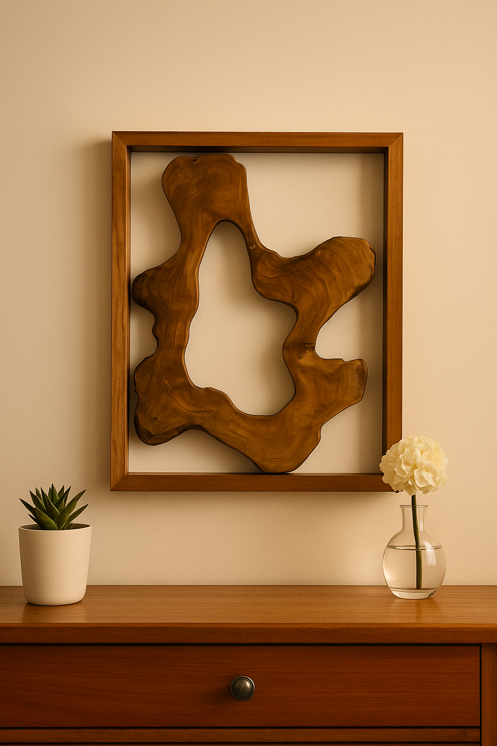 Framed Teak Form – Natural Line Collection
